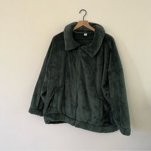 Old navy green Sherpa jacket